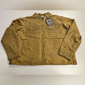 FILSON Dark Tan Short Lined Tin Cloth Cruiser Jacket—XXL Women's